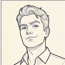Wireframe line-art avatar illustration of Trevor Instantiate