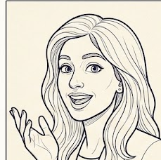 Wireframe line-art avatar illustration of Priya Overengineer